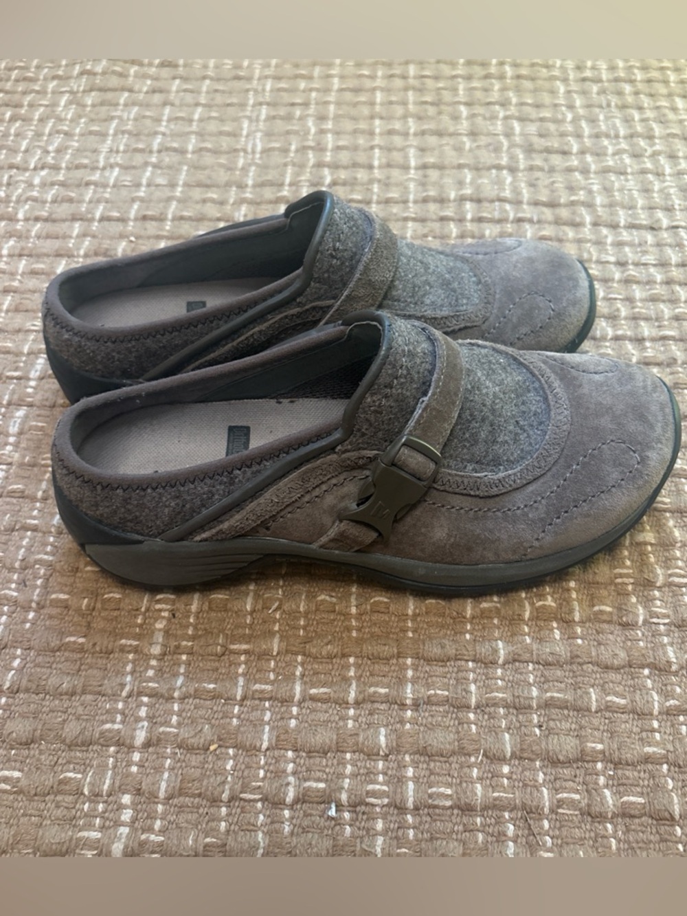 Merrell Tan Woven Slip-On Loafers